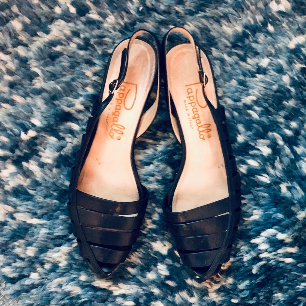 Vintage Navy Blue Slingback Flats - 6.5